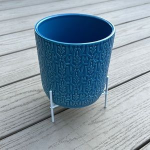 Ceramic Blue Flower Pot
